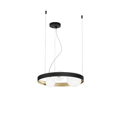 Suspension G9 LUCE DESIGN Noir Or SONETTO - I-SONETTO-S3