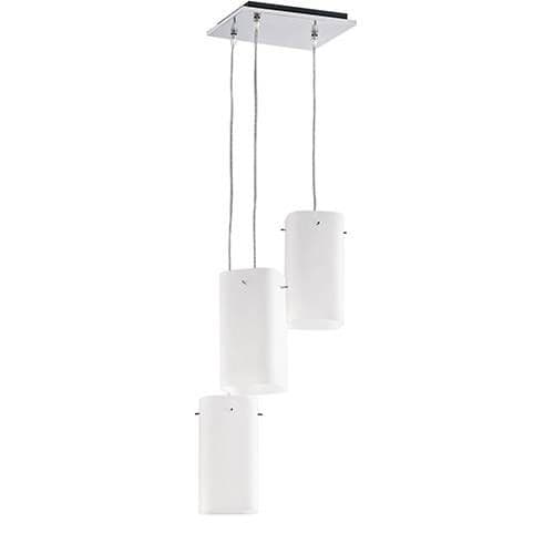 Suspension E27 LUCE DESIGN Blanc SQUARE - I-SQUARE/S3