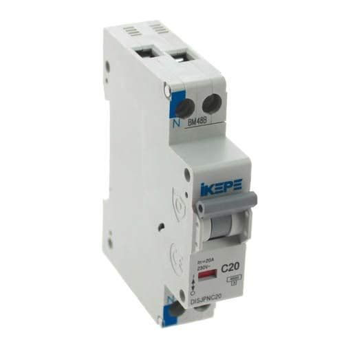 Disjoncteur IKEPE  20A Ph+N courbe C 4.5kA 230V - vue de dessus