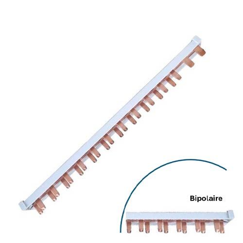 IKEPE Peigne d'alimentation électrique horizontal Phase Neutre 13 modules