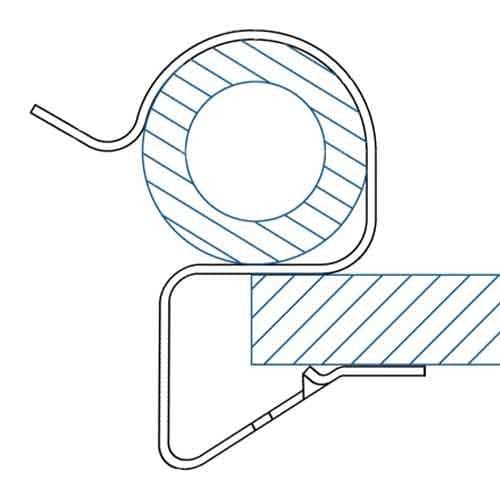 ING FIXATIONS Clip bord de tôle ép. 7 à 12mm D15-21 - Boite de 100 - A200250