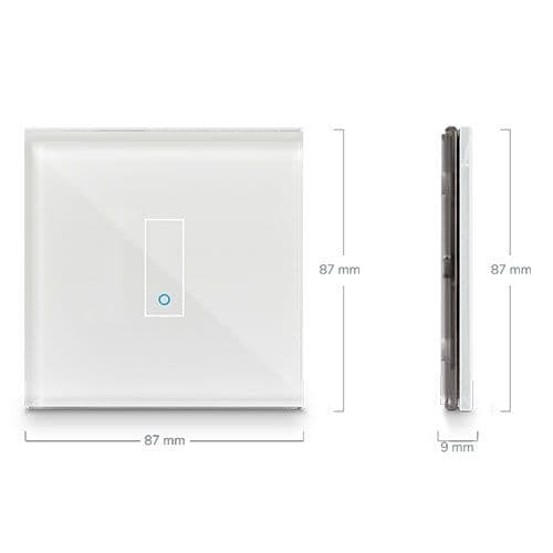 IOTTY Interrupteur connecté en verre blanc tactile WIFI simple - LSWE21W