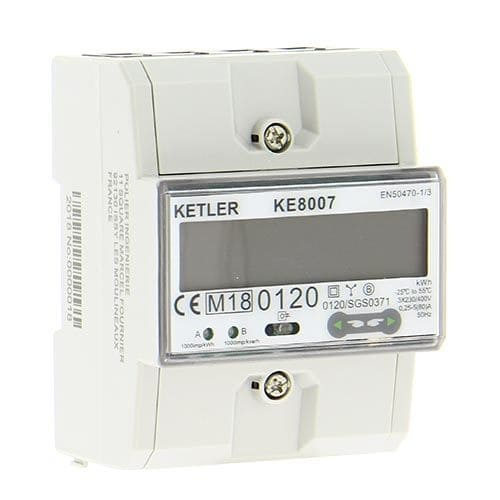 KETLER Compteur d'énergie 80A Tétra certifié MID - KE8007