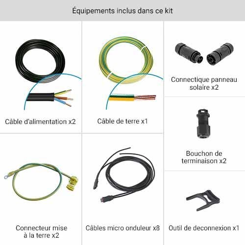 Equipements inclus dans ce kit solaire complet