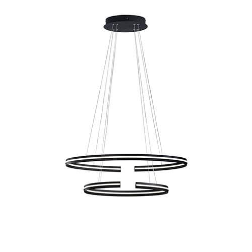 Suspension LED LUCE DESIGN 60W Noir CLARKE - LED-CLARKE-S80