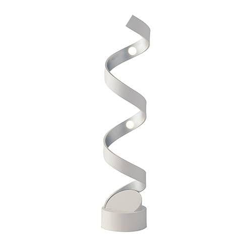 Lampe de table LED LUCE DESIGN 12W Blanc Argent HELIX - LED-HELIX-L4 BCO