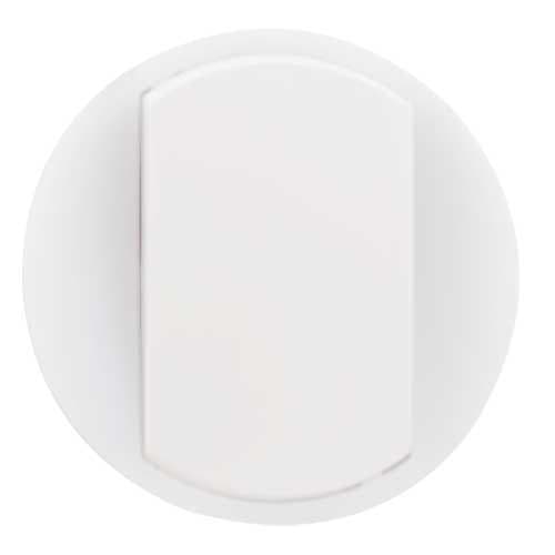 LEGRAND Céliane Enjoliveur blanc va et vient / poussoir avec couronne lumineuse doigt large - 065004