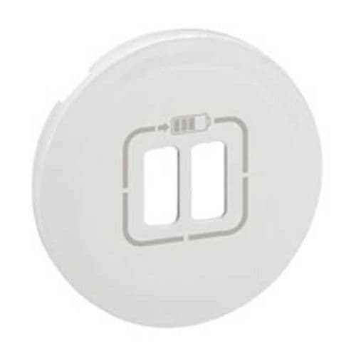 LEGRAND Céliane Enjoliveur blanc double chargeur USB - 068256