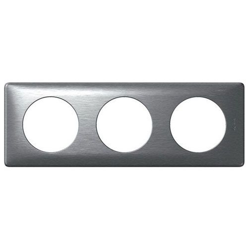 LEGRAND Céliane Plaque - Anodisé - 3 postes Aluminium