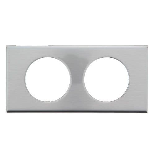 LEGRAND Céliane Plaque - Métal - 2 postes 71mm Inox brossé