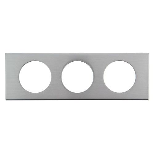 LEGRAND Céliane Plaque - Métal - 3 postes 71mm Inox brossé