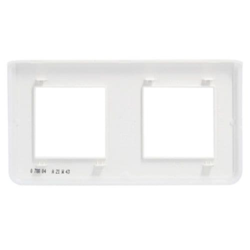 Plaque LEGRAND Mosaic double horizontale Blanc - Vue de dos