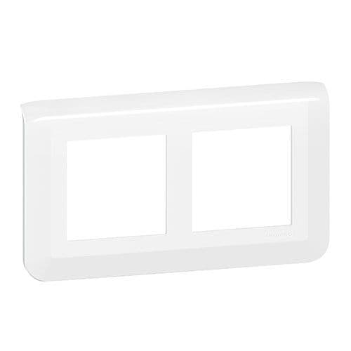 LEGRAND Mosaic Plaque double horizontale entraxe 57 blanc - 078864L