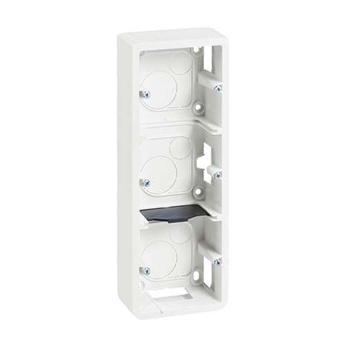 LEGRAND Mosaic Cadre saillie triple vertical P40 blanc - 080283