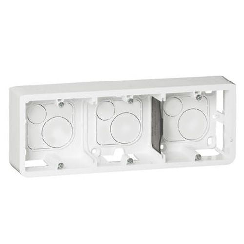 LEGRAND Mosaic Cadre saillie triple blanc P40 - 080286