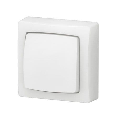 Interrupteur 3 en 1 Legrand saillie coloris blanc - vue de profil