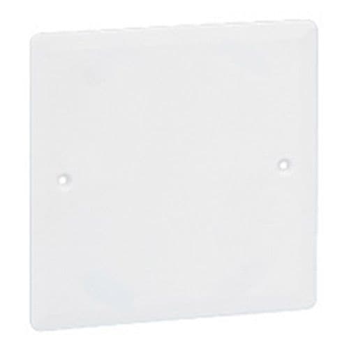 Couvercle universel carré blanc Legrand Batibox 100x100mm pour boîte Ø85mm