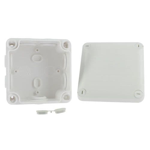 LEGRAND Plexo Boite de dérivation étanche IP55 80x80x45 blanc couvercle ouvert