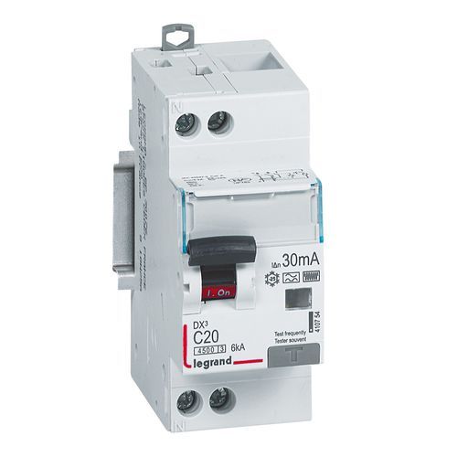 Disjoncteur différentiel LEGRAND DX3 20A 30mA type F 2 modules 230V