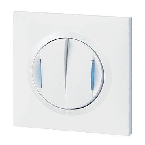 Transformeur 5 fonctions va et vient et poussoir lumineux complet blanc LEGRAND DOOXIE