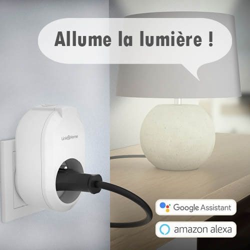 La prise connectée LINK2HOME peut être paramétrée pour fonctionner avec les assitants vocaus Google Assistant et Amazon Alexa.