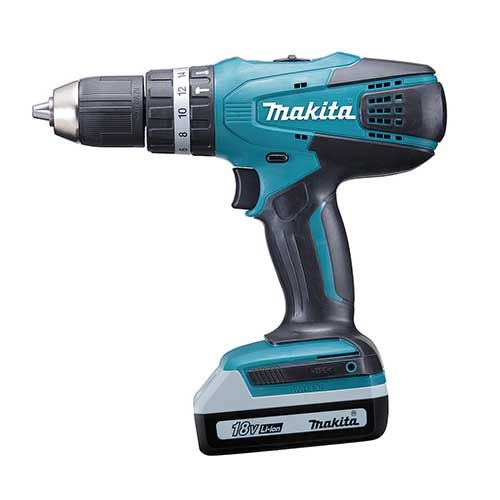 MAKITA Perceuse visseuse à percussion sans fil + accessoires - HP457DWE10