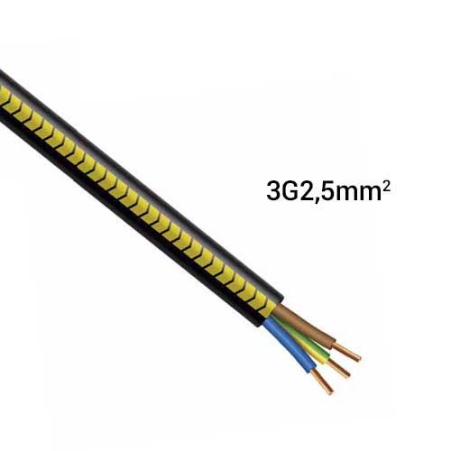 Câble électrique R2V 3G2.5mm² M/B/VJ - Prix au mètre