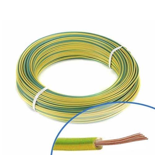 Fil électrique souple H07VK 1.5² vert/jaune MIGUELEZ vendu en couronne