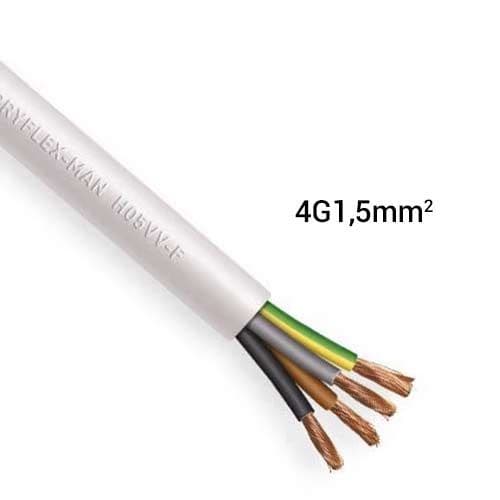 Câble électrique souple H05VVF 4G1.5mm² blanc MIGUELEZ