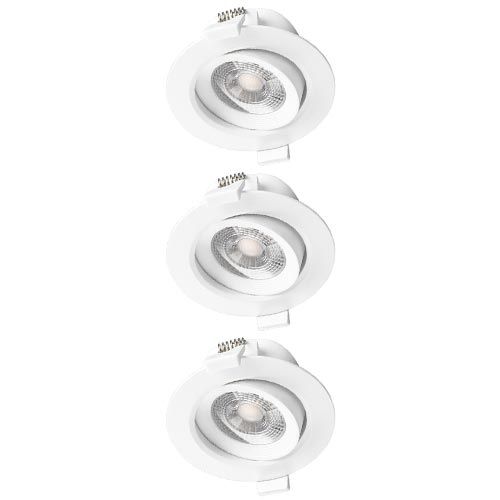 MIIDEX Lot de 3 spot LED encastrables orientables 4000K