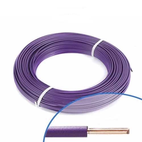 Couronne de fil électrique rigide H07VU 1.5² violet