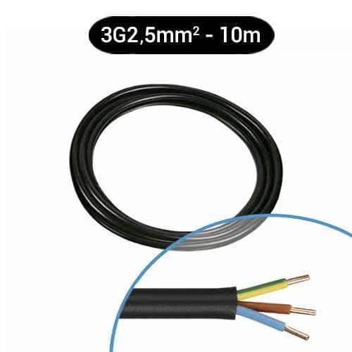 Câble électrique R02V 3G2.5² B/M/VJ NEXANS - Couronne de 10m