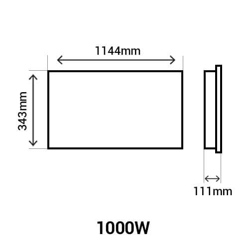 noidcn3503sehs-noirot-fontea-radiateur-inertie-fonte-1000w-schéma avec dimensions