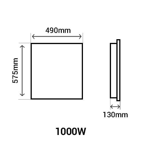 noidcs1063fdfs-noirot-radiaflo-radiateur-inertie-fluide-1000w-schéma avec dimensions