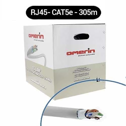 Câble RJ45 informatique Catégorie 5e F/UTP 4P 350Mhz OMERIN - Box de 305m