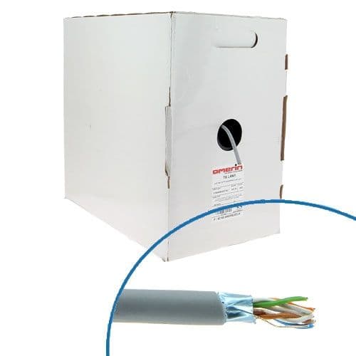 Câble RJ45 informatique Catégorie 6 F/UTP 4P 350Mhz OMERIN - Box de 305m