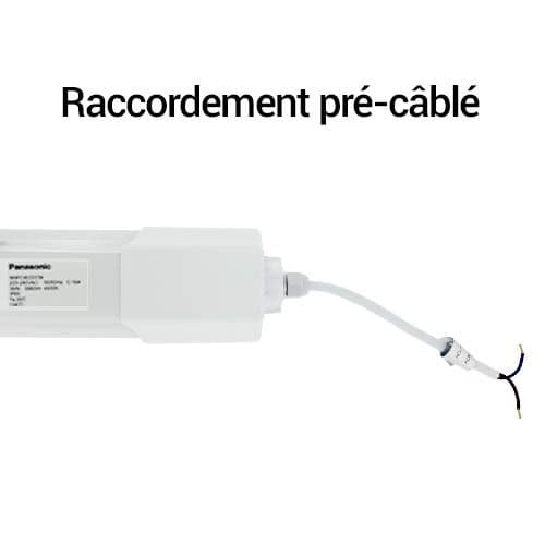 PANASONIC Réglette LED intégrée étanche 230V 45W 5000lm 150cm blanc - raccordement pré câblé