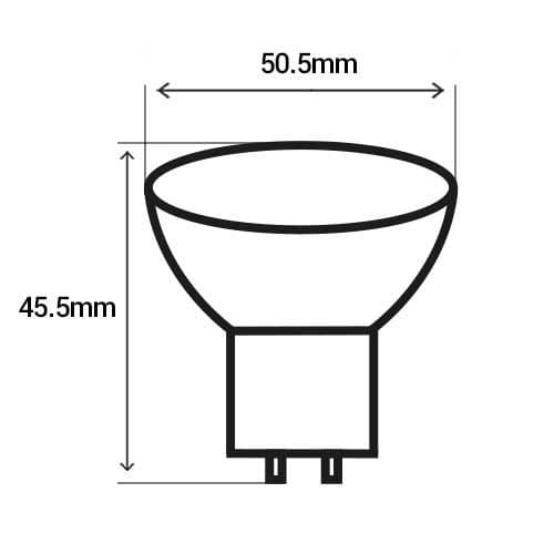 PHILIPS Master Ampoule LED dimmable GU5.3 36° 12V 5,8W(=35W) 460lm 3000K LEDspot - dimensions