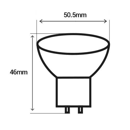 PHILIPS Master Ampoule LED dimmable GU5.3 36° 12V 7,5W(=43W) 500lm 3000K ExpertColor - dimensions