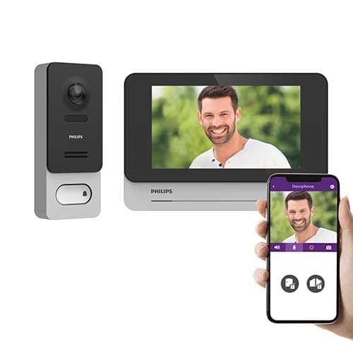 Visiophone connecté Philips avec platine extérieure + moniteur intérieur écran tactile couleur + application pour smartphone