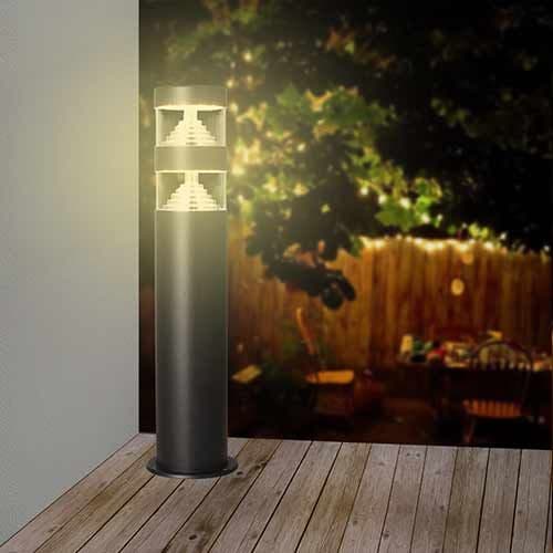 Borne d'éclairage extérieure LED 230V 9W 1000lm 3000K 40cm noir