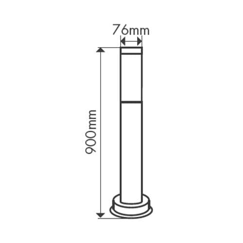 Dimensions du potelet extérieur