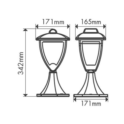 Caractéristiques de la borne d'éclairage extérieure