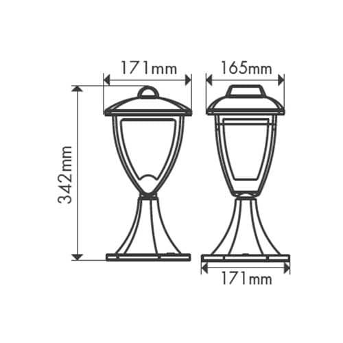 Caractéristiques de la borne d'éclairage extérieure