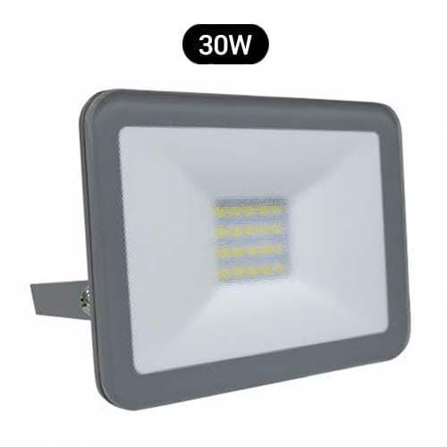 Projecteur extérieur LED extra plat 230V 30W 2800lm 4000°K gris