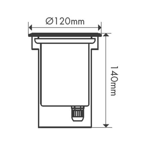 Dimensions du spot extérieur