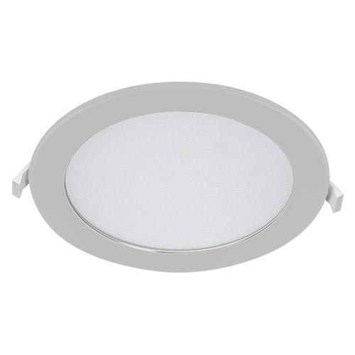 Downlight LED 230V 18W 1300lm CCT 220mm blanc extra plat à encastrer