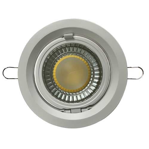 Spot LED escargot 230V 35W 3500lm 4000°K blanc encastrable et orientable