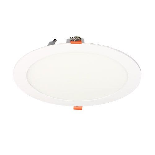 Downlight LED extra plat à encastrer 230V 18W 1550lm 4000K 225mm blanc