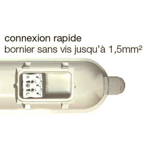 Réglette LED avec connexion rapide pour un raccordement facilité